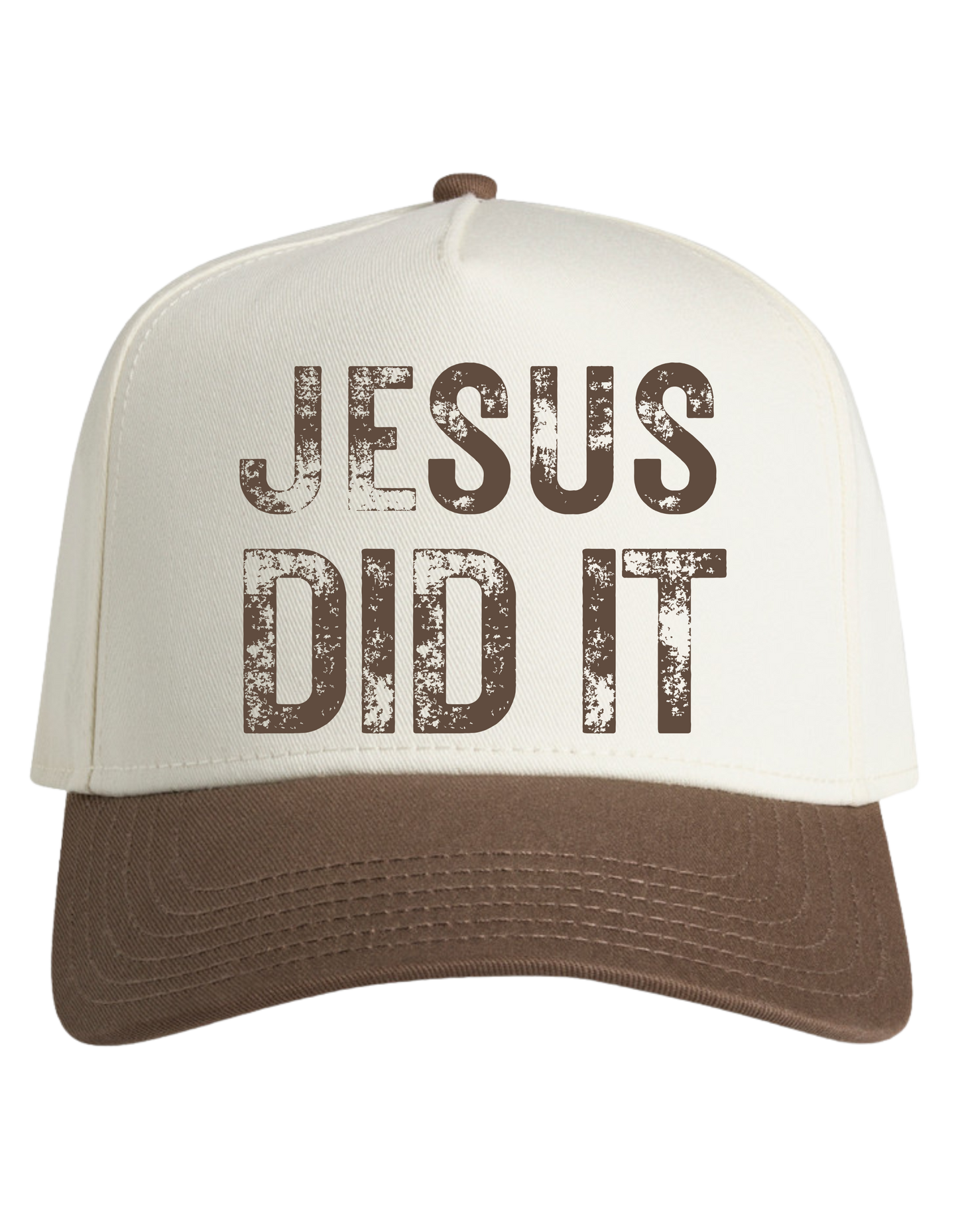 Jesus Did It Snapback - Walnut