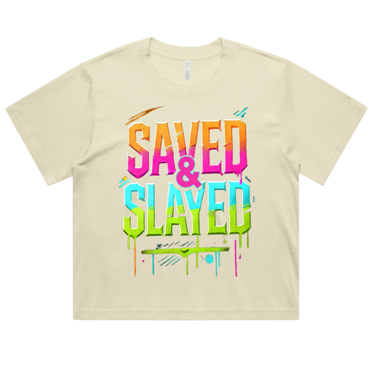 Saved & Slayed Martina Crop Tee