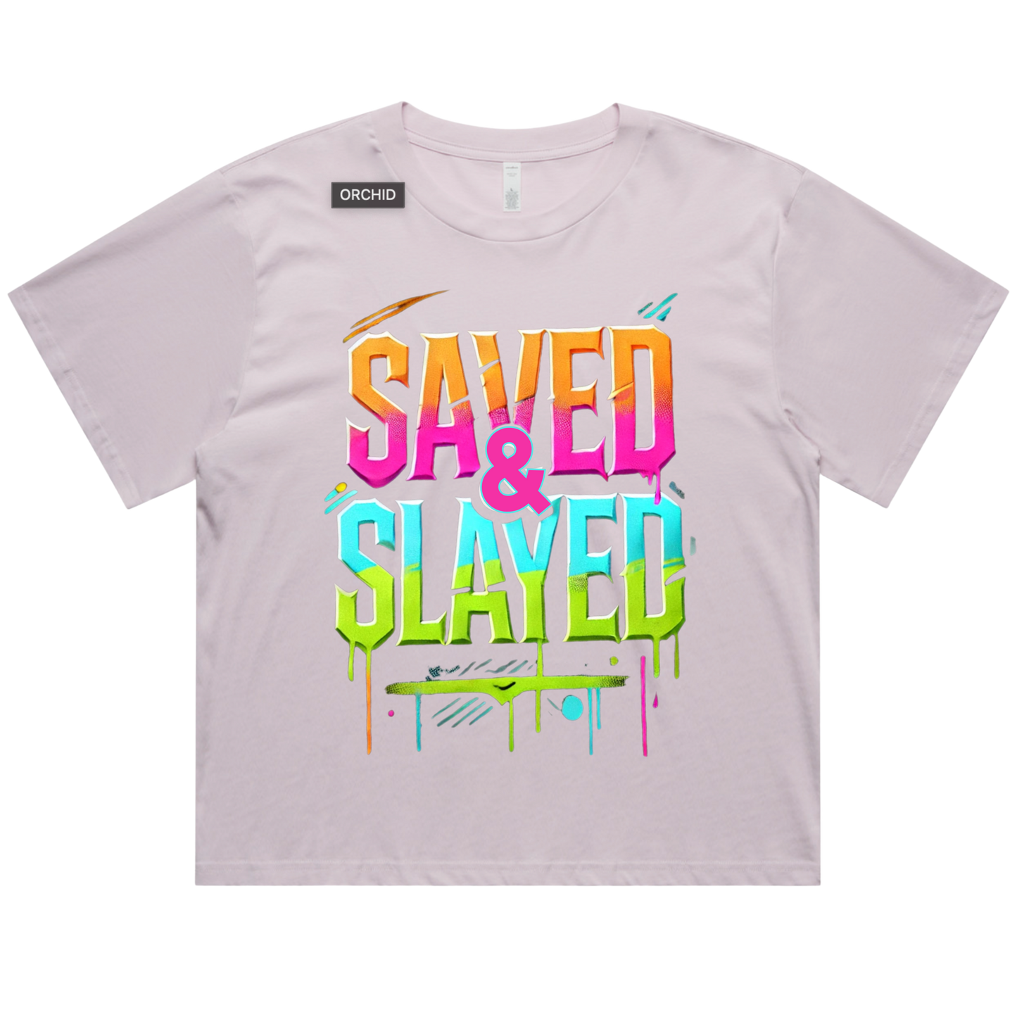 Saved & Slayed Martina Crop Tee