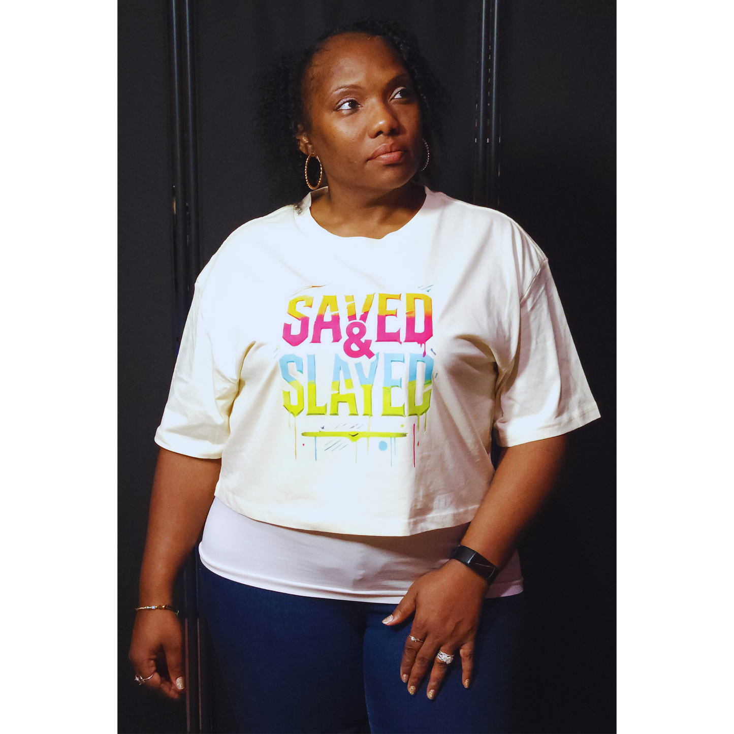 Saved & Slayed Martina Crop Tee